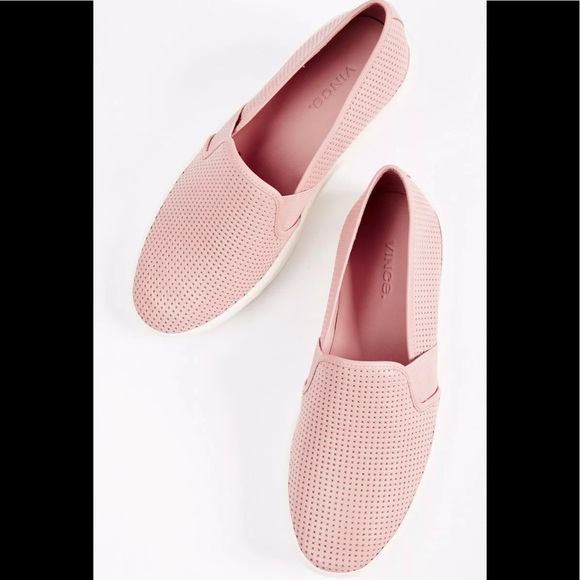 Vince Blair rose blush perforated slip on sneakers.Sz 10 - Picture 13 of 13